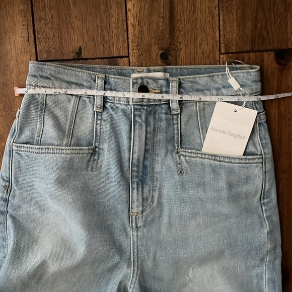 FAVORITE DAUGHTER NWT Jordie High Waist Distressed Straight Leg Jeans Size 24 - Picture 12 of 13